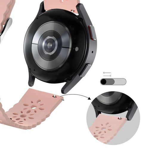 Bandz Gard Pro Health Smartwatch 3 - 41mm Patterned Silicone Strap (Pink)