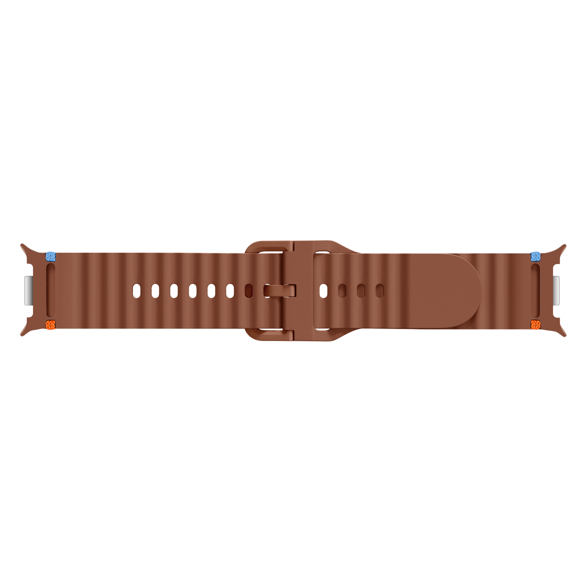 Samsung Galaxy Watch 8 - 44mm Wave Silicone Strap (Brown)