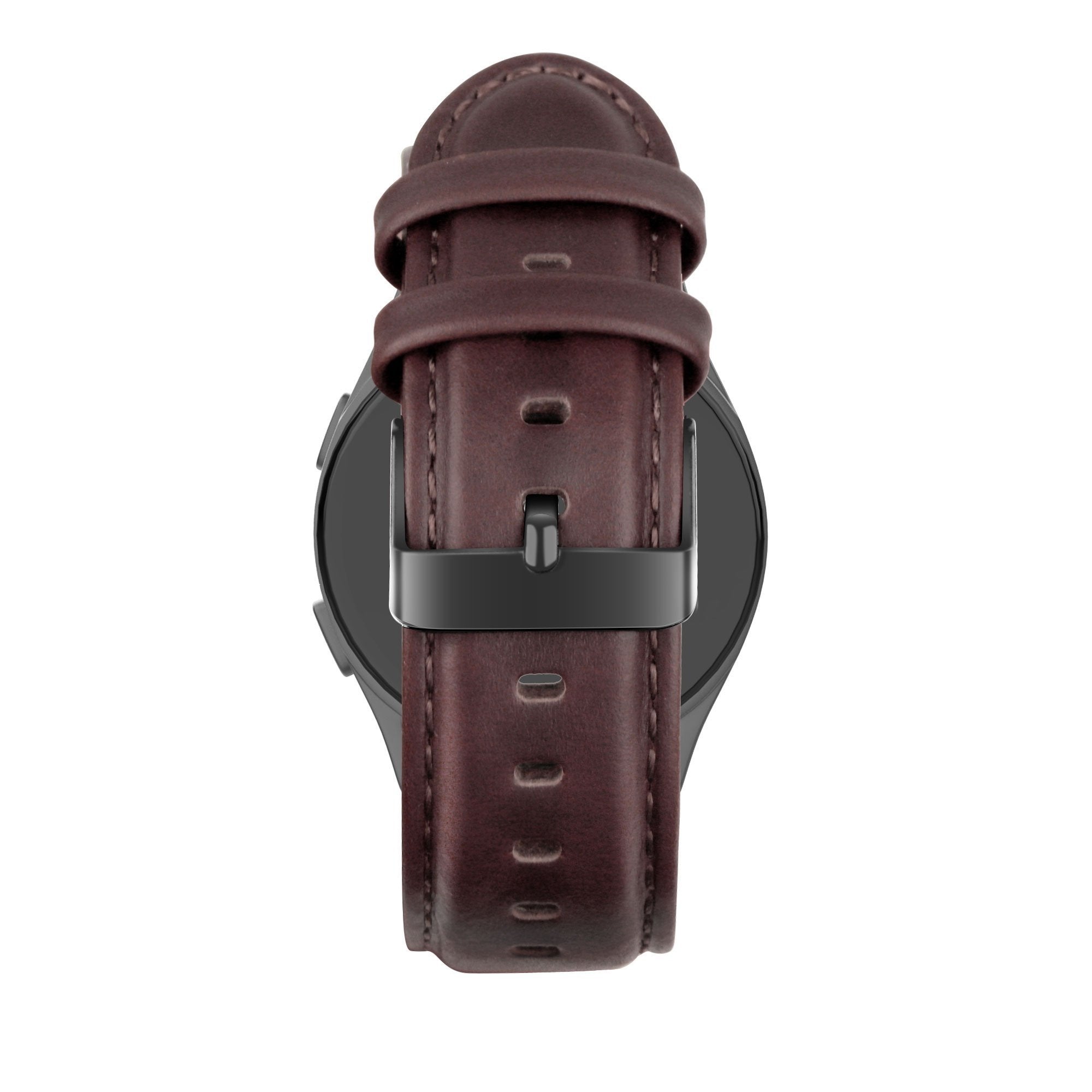 Bandz TicWatch 22mm Leather Strap 'Classic' (Dark Brown)