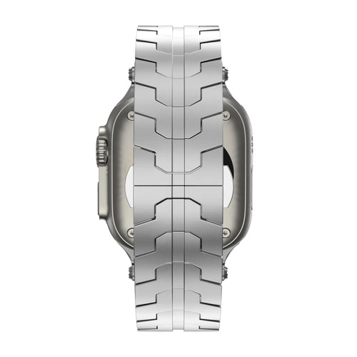Bandz Apple Watch Metal Grain Strap 'Deluxe' (Silver)