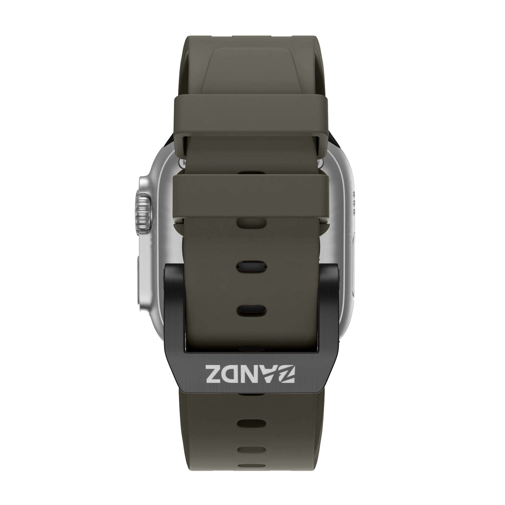 Bandz Apple Watch Silicone Strap 'Luxe Liquid' (Brown With Black)