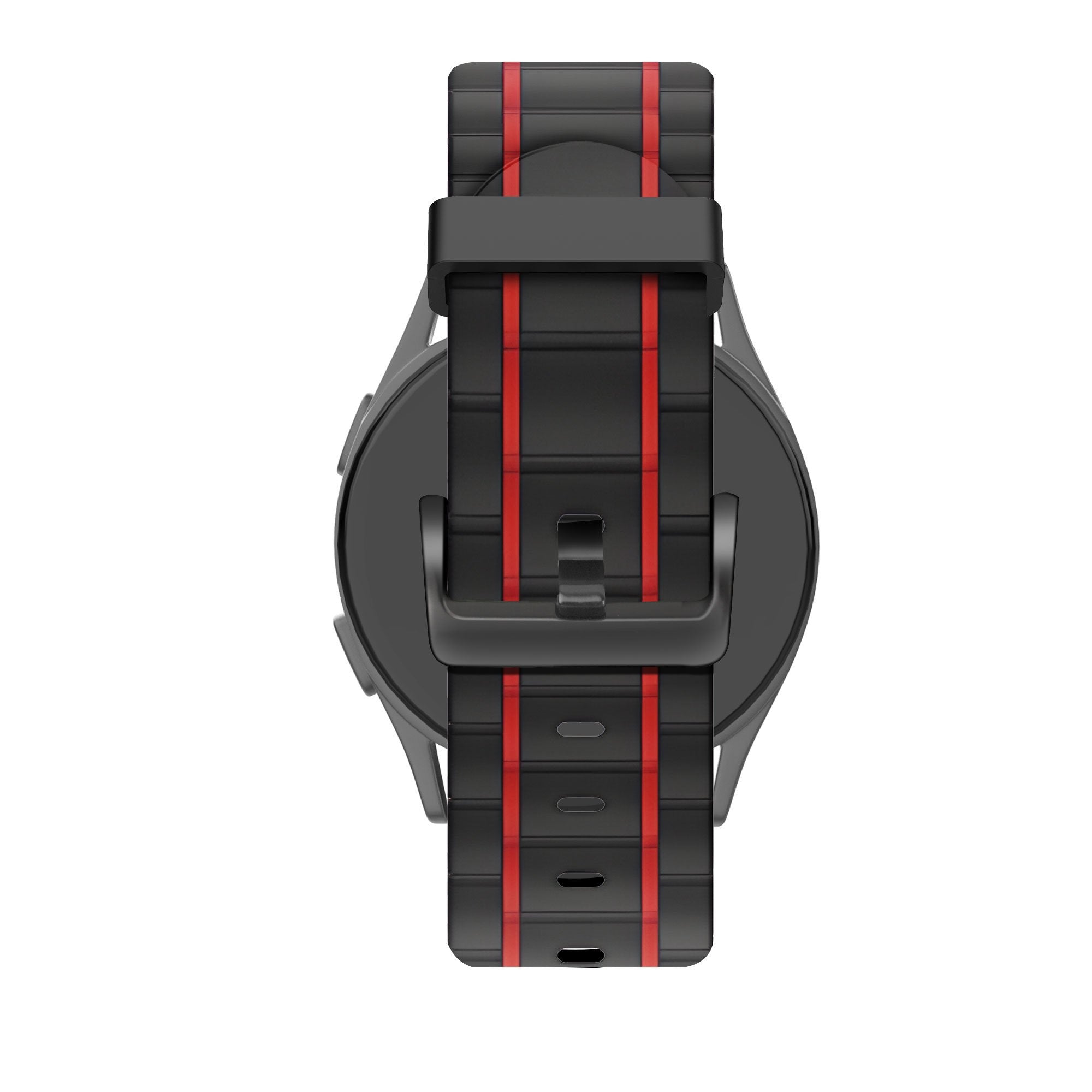 Bandz Huawei Watch GT 5 - 46mm Sport Strap Striped (Black/Red)