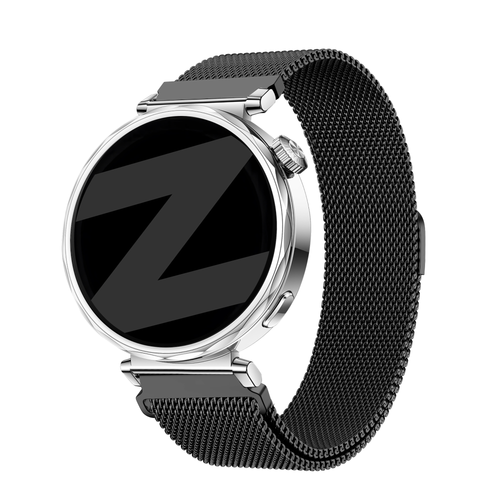 Bandz Huawei Watch GT 5 Pro - 42mm Milanese Strap 'Easy fit' (Black)