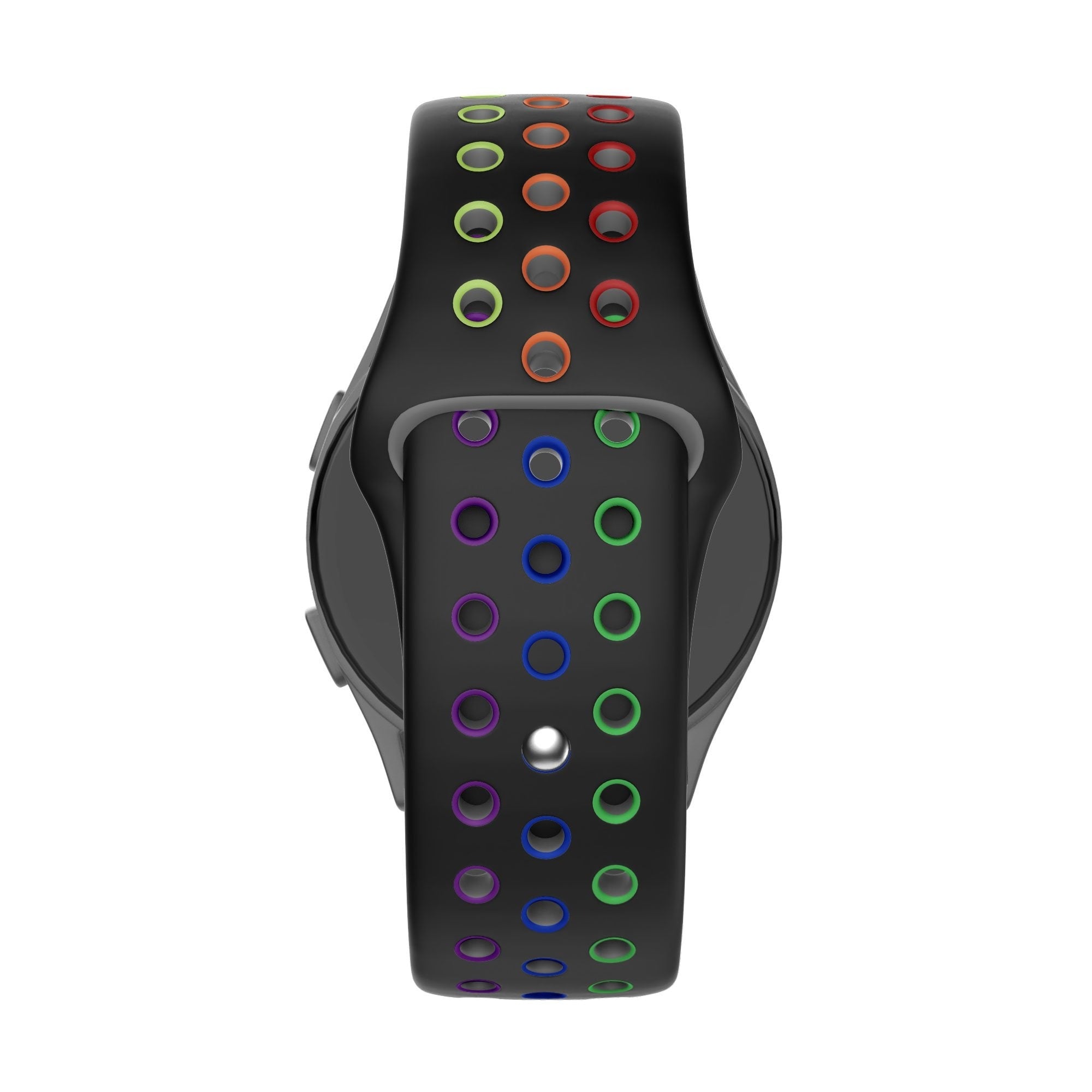 Bandz Coros Apex 42mm Sport Strap 'Deluxe' (Black/Rainbow)