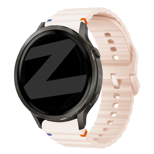 Bandz Garmin Vivoactive 4s Silicone Strap 'Wave' (Light Pink)