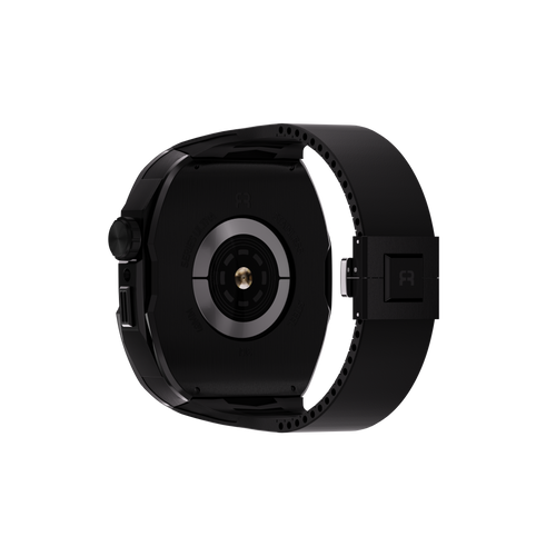 Reqior Apple Watch 45mm Case with Rubber Strap (Black)