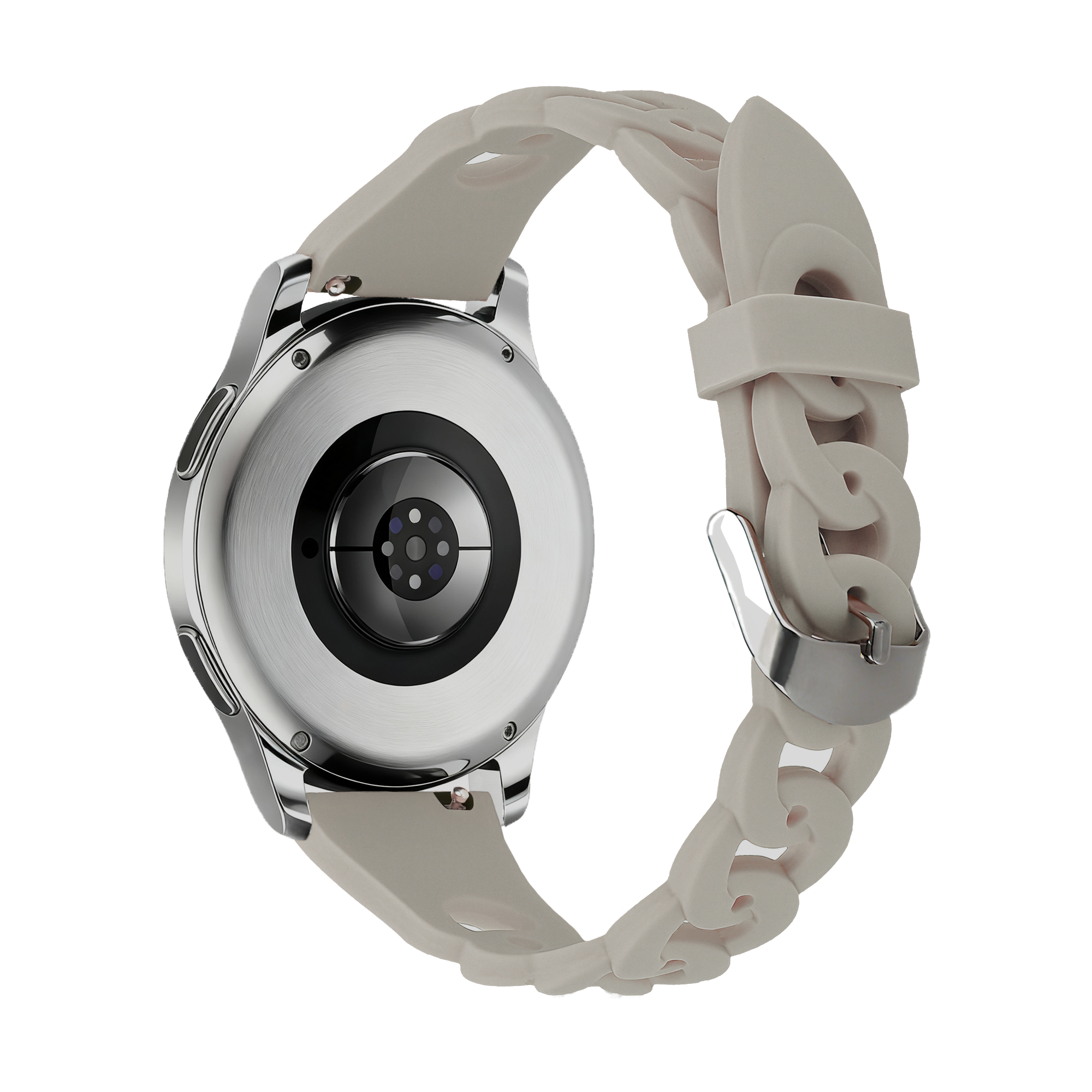 Bandz Withings ScanWatch Nova Silicone Strap 'Chains' (Light Grey)