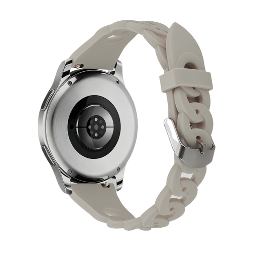 Bandz Samsung Galaxy Watch 4 - 44mm Silicone Strap 'Chains' (Light Grey)