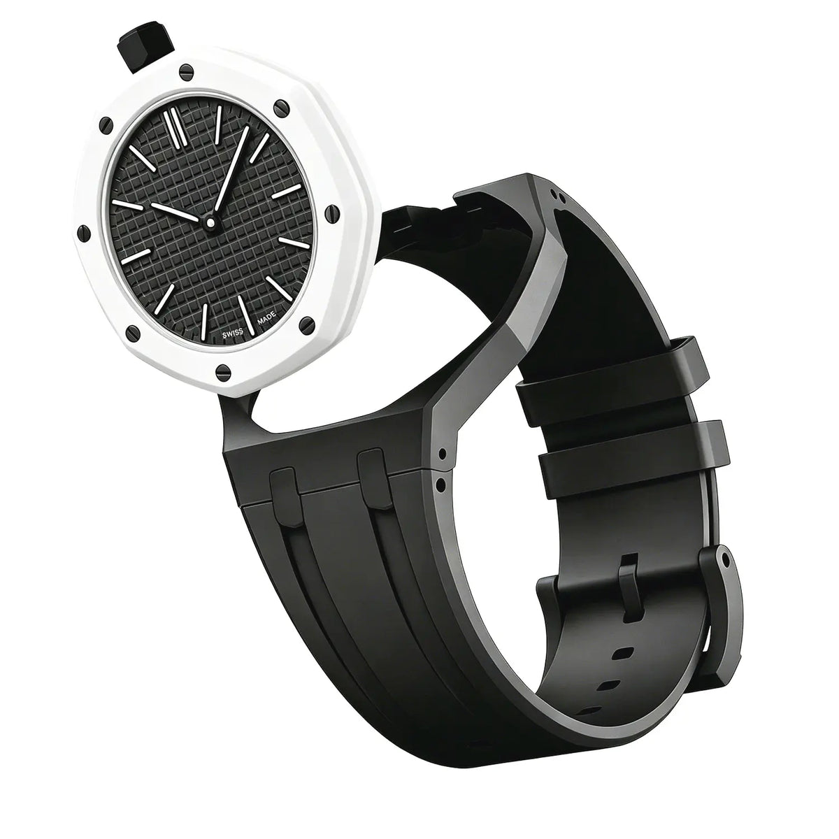 Swatch Royal Pop Silicone Strap - 12 O'Clock (Black)