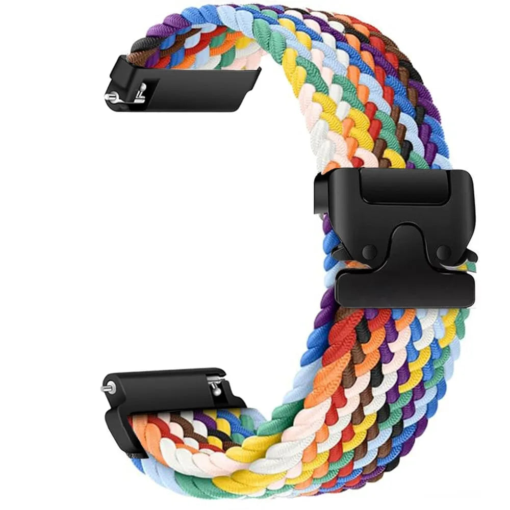 Garmin Forerunner 265s Braided Strap with P-Buckle (Rainbow)