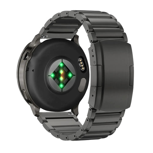 Bandz Garmin Forerunner 265s Titanium Link Strap (Black)