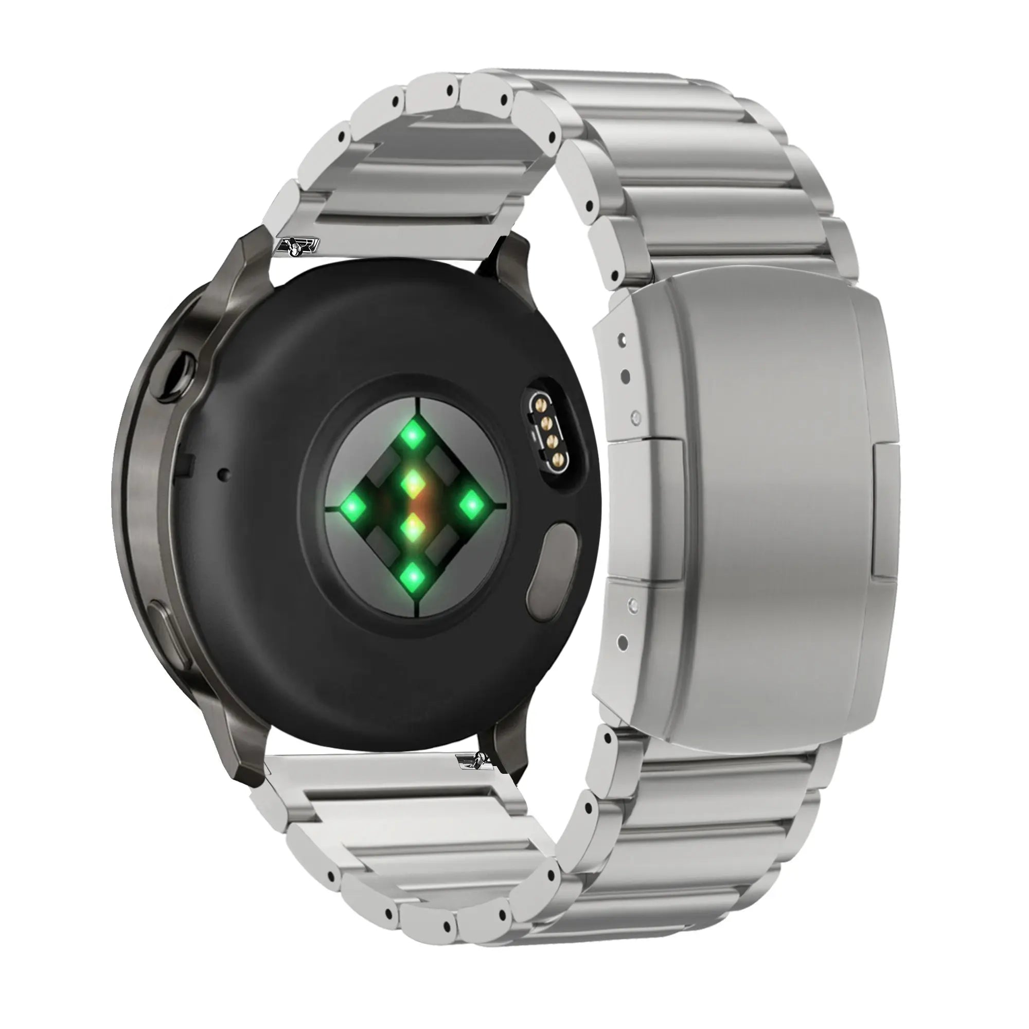 Bandz Garmin Vivomove 3s Titanium Link Strap (Silver)