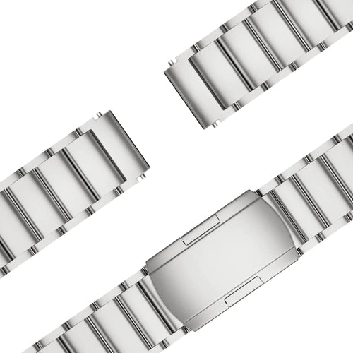 Bandz Garmin Forerunner 255s Titanium Link Strap (Silver)