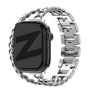Bandz Apple Watch Steel Strap 'Double Tour' (Silver)
