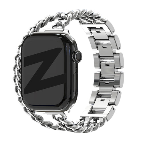 Bandz Apple Watch Steel Strap 'Double Tour' (Silver)