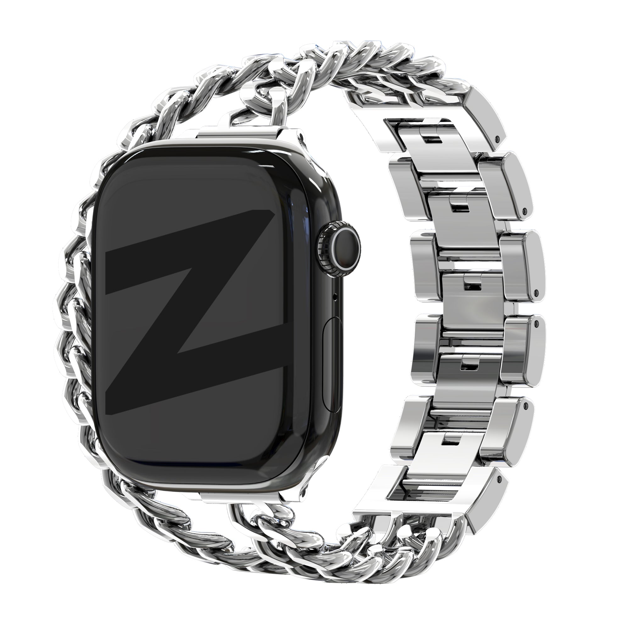 Bandz Apple Watch Steel Strap 'Double Tour' (Silver)