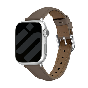 Apple Watch Slimfit Leather Strap (Dark Brown)
