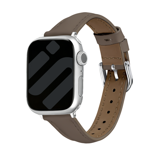 Apple Watch Slimfit Leather Strap (Dark Brown)