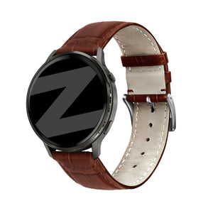 Bandz Garmin Forerunner 170 Leather Strap Crocodile Grain (Brown)