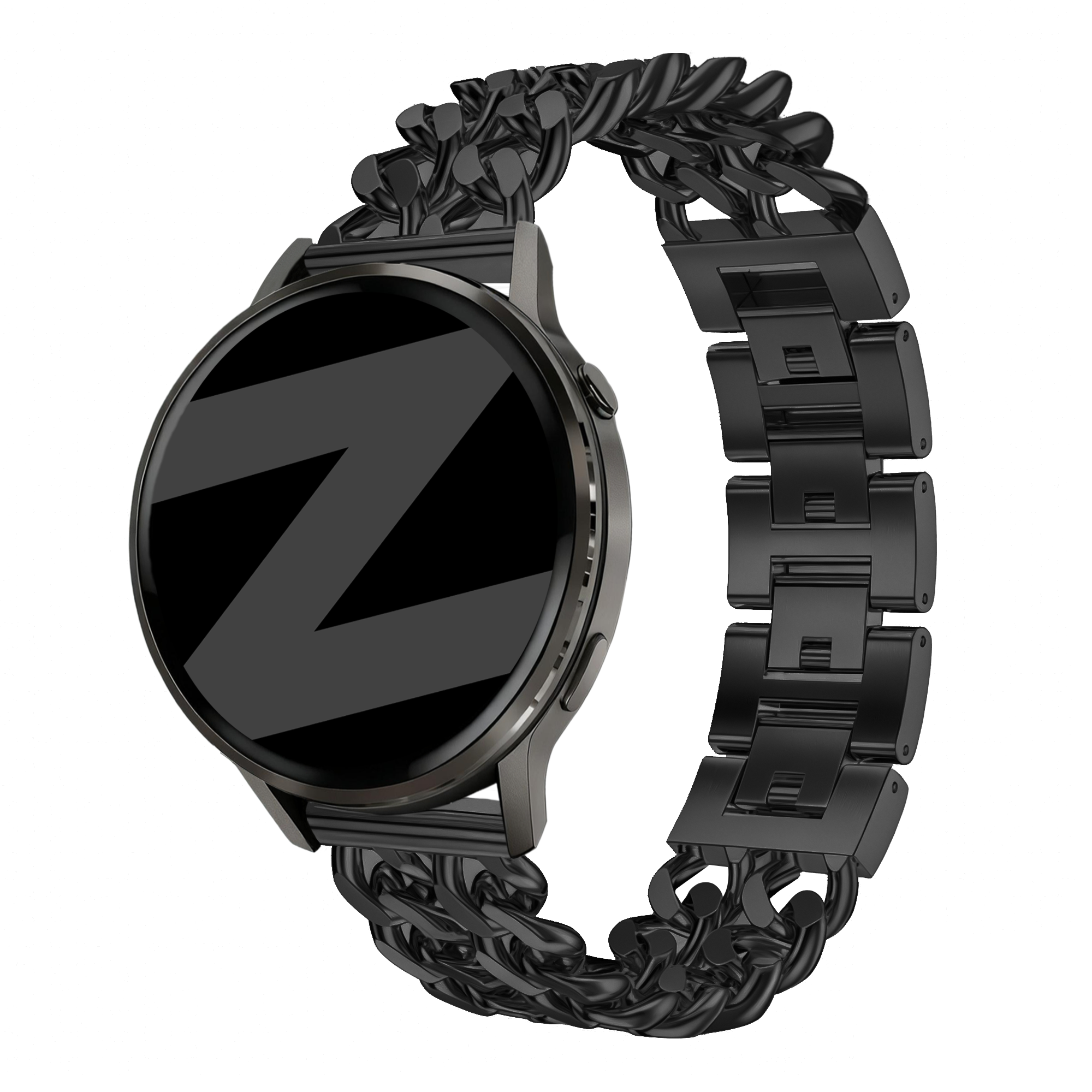 Bandz Garmin Vivomove Sport Metal Strap 'Double Chains' (Black)