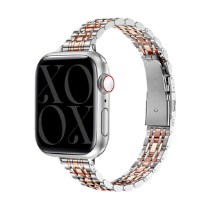 xoxo Wildhearts Apple Watch Steel Strap 'Slim' (Silver/Rose Gold)