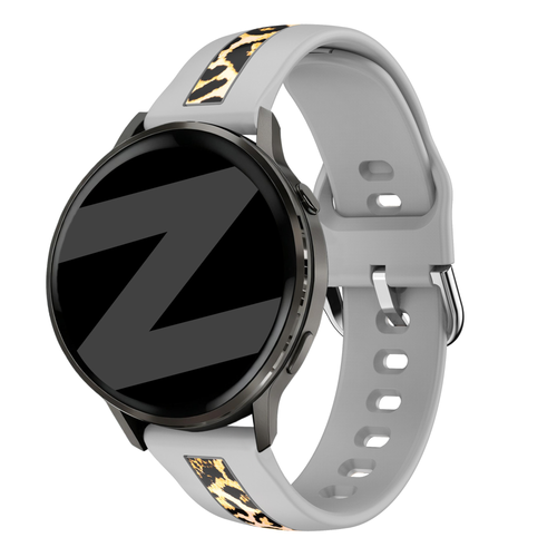 Bandz Amazfit Cheetah 2 Pro Dual Leopard Strap (Light Grey)