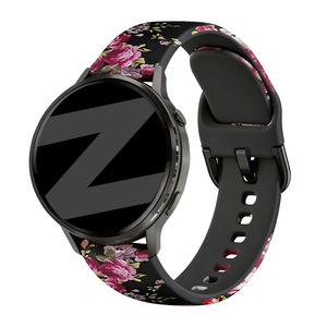 Bandz Garmin Venu 4 - 41mm Silicone Strap 'Pink Flower'