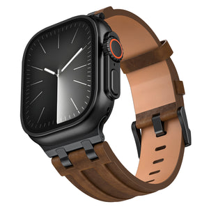 Apple Watch Solid Leather Strap (Bronze Brown)
