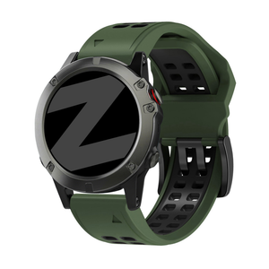 Bandz Garmin Tactix 8 - 47mm Buckled Sport Strap (Green/Black)