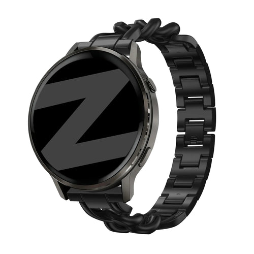 Bandz Garmin Forerunner 70 Metal Strap 'Chains' (Black)