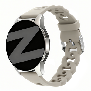 Bandz Samsung Galaxy Watch 42mm Silicone Strap 'Chains' (Light Grey)