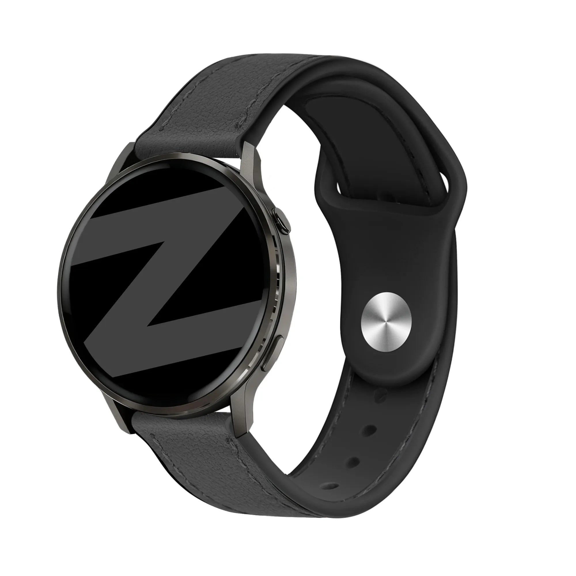 Bandz Garmin Forerunner 70 Leather Strap 'Hybrid' (Black)
