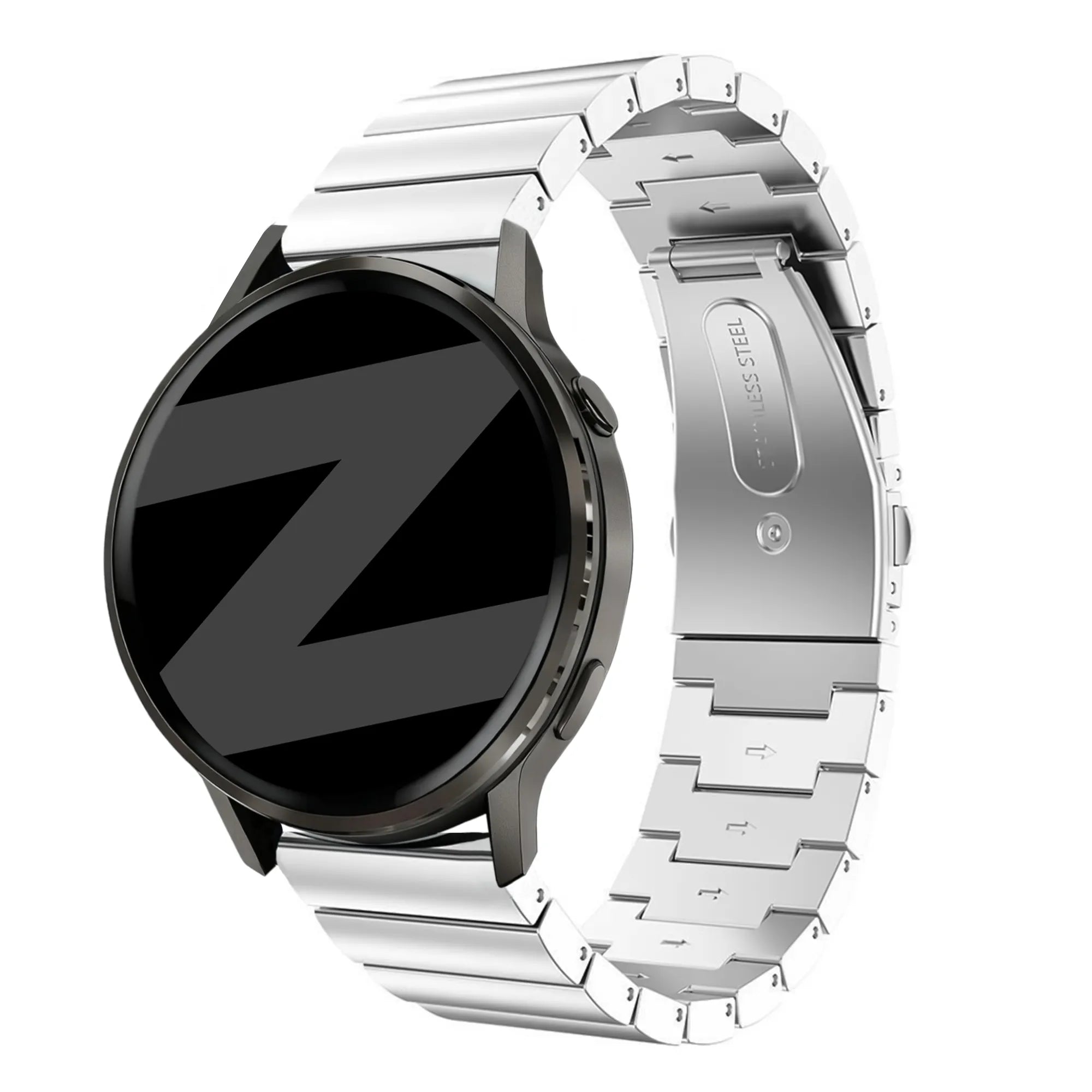 Bandz Garmin Forerunner 170 Steel Strap 'One Bead' (Silver)