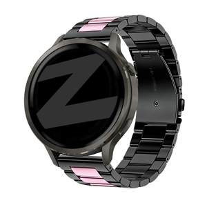 Bandz Garmin Venu 2s Steel Strap 'Classic' (Black/Pink)