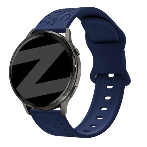 Bandz Garmin Vivomove Sport Silicone Strap 'Leopard' (Dark Blue)