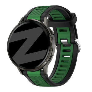 Bandz Garmin Forerunner 170 Dual Buckled Sport Strap (Black/Green)