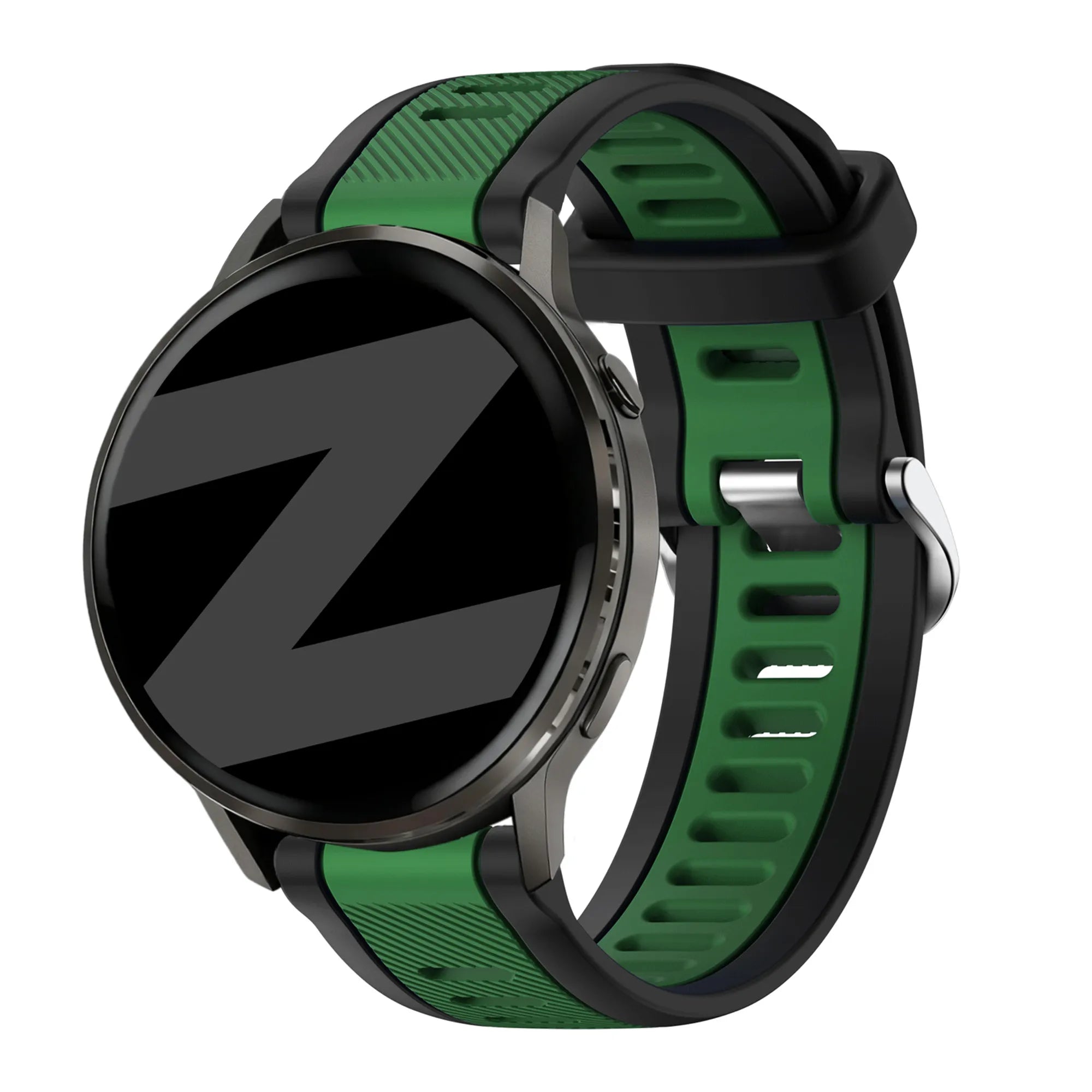 Bandz Garmin Forerunner 170 Dual Buckled Sport Strap (Black/Green)