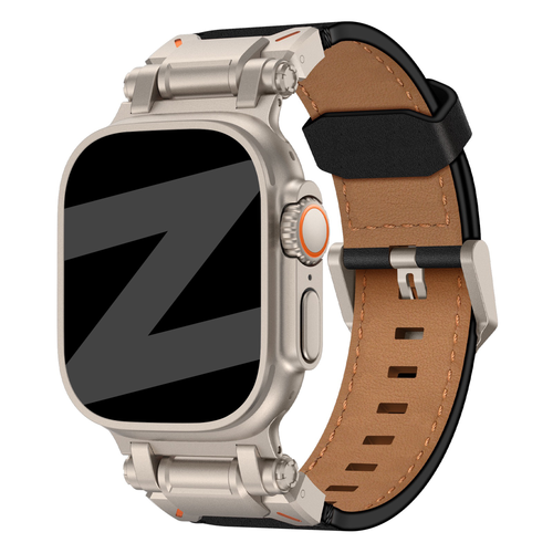 Bandz Apple Watch Leather Strap 'Explorer' (Black)