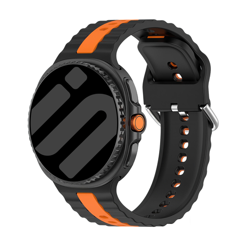 Samsung Galaxy Watch 8 Classic Dual Sport Strap (Black/Orange)