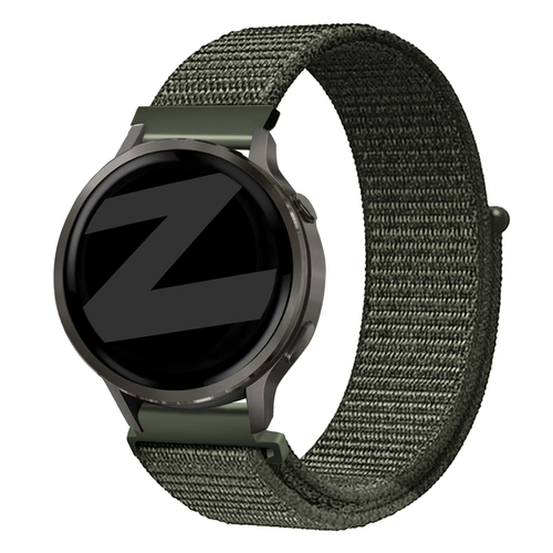Bandz Garmin 18mm Nylon Loop Strap (Dark Green)