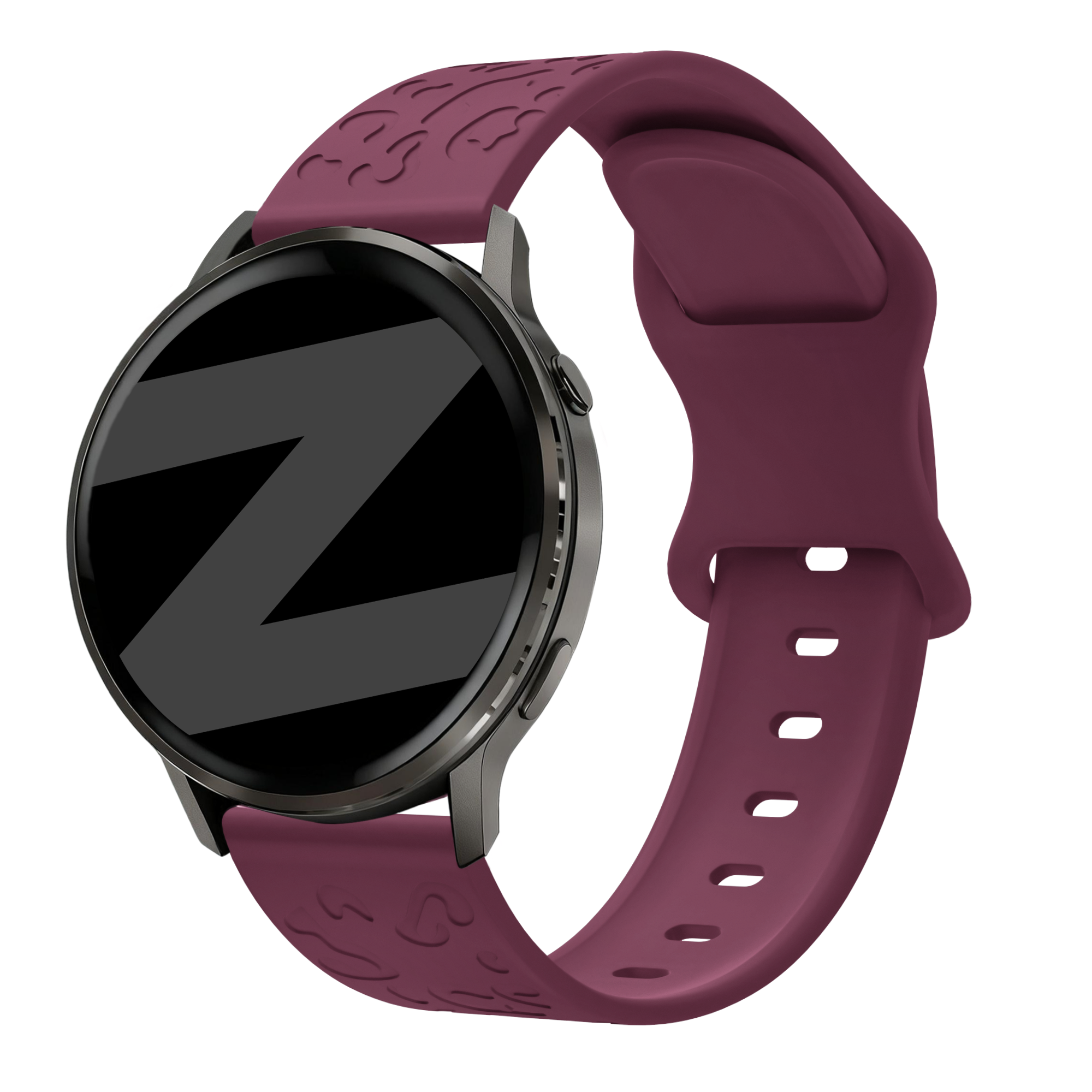 Bandz Garmin Venu 2s Silicone Strap 'Leopard' (Wine Red)