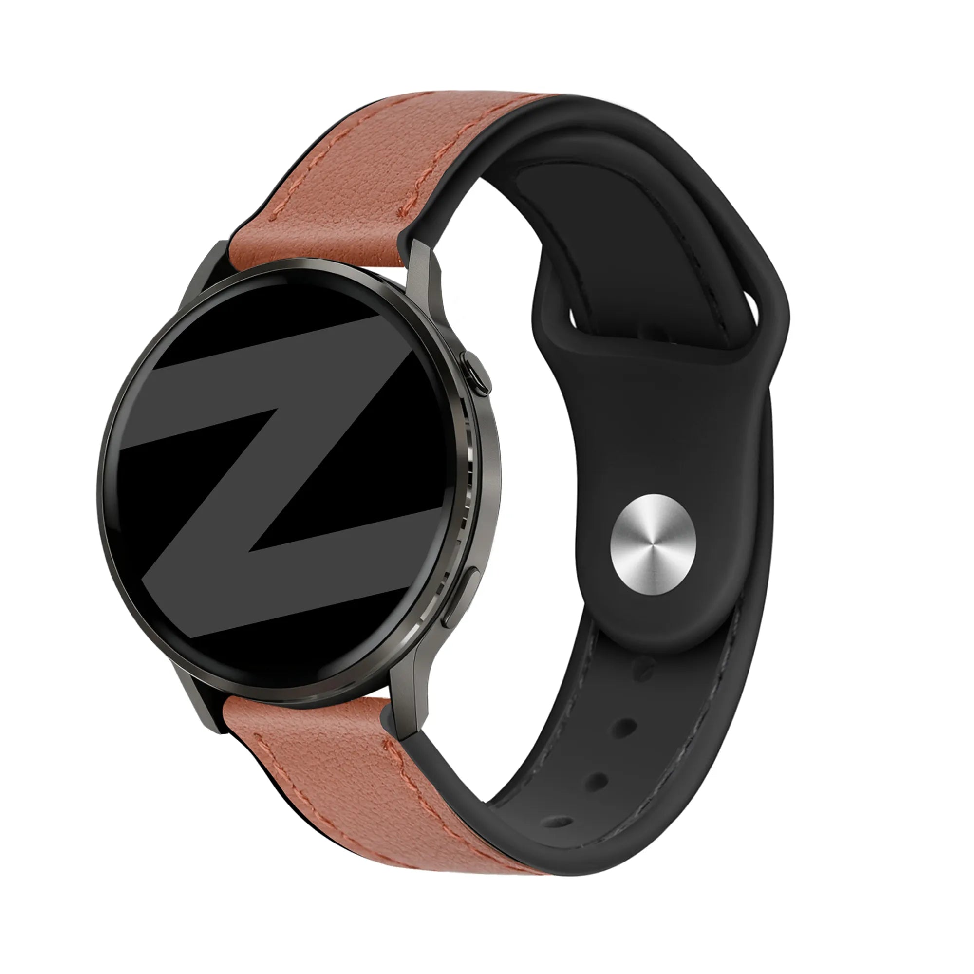 Bandz Garmin Forerunner 70 Leather Strap 'Hybrid' (Brown)