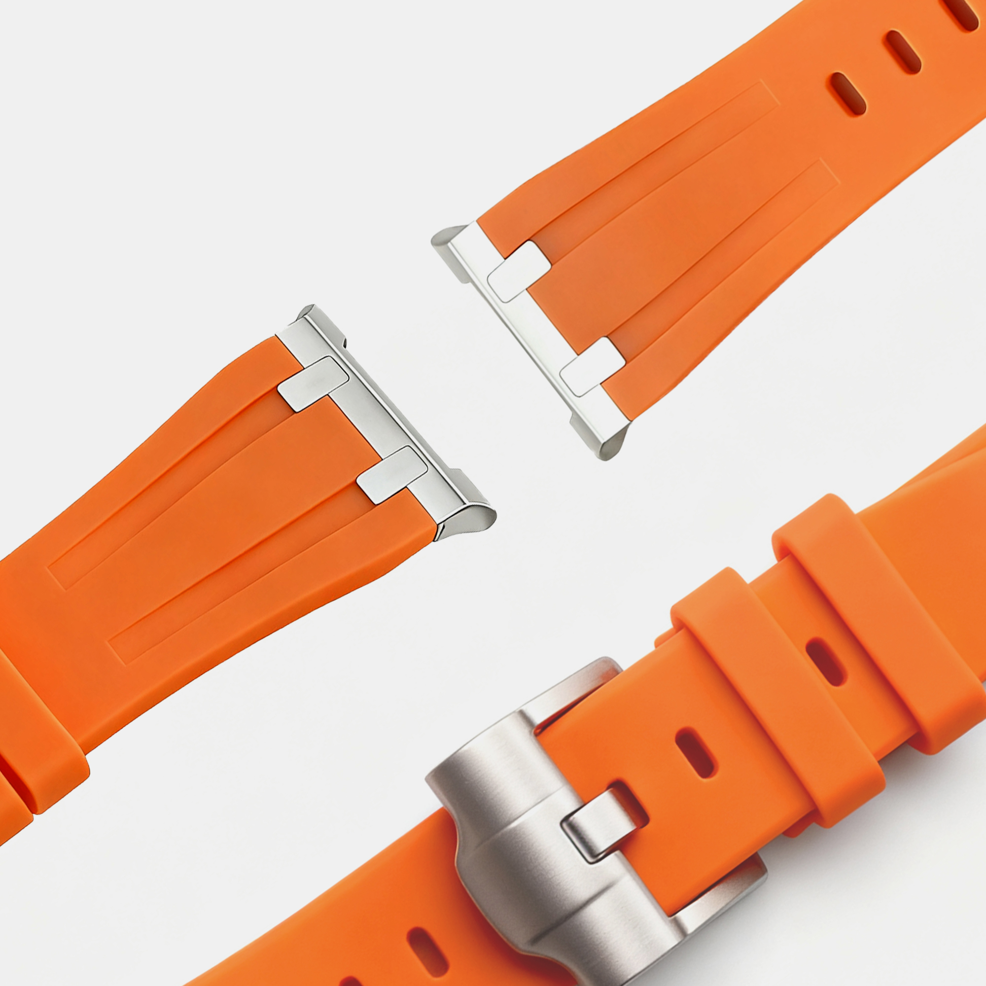 Bandz Samsung Galaxy Watch 8 - 40mm Silicone Strap 'Luxe Liquid' (Orange)