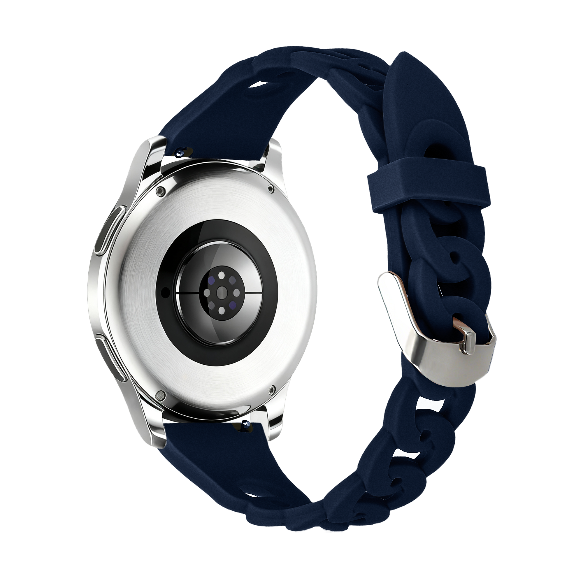 Bandz Samsung Galaxy Watch 7 - 44mm Silicone Strap 'Chains' (Dark Blue)