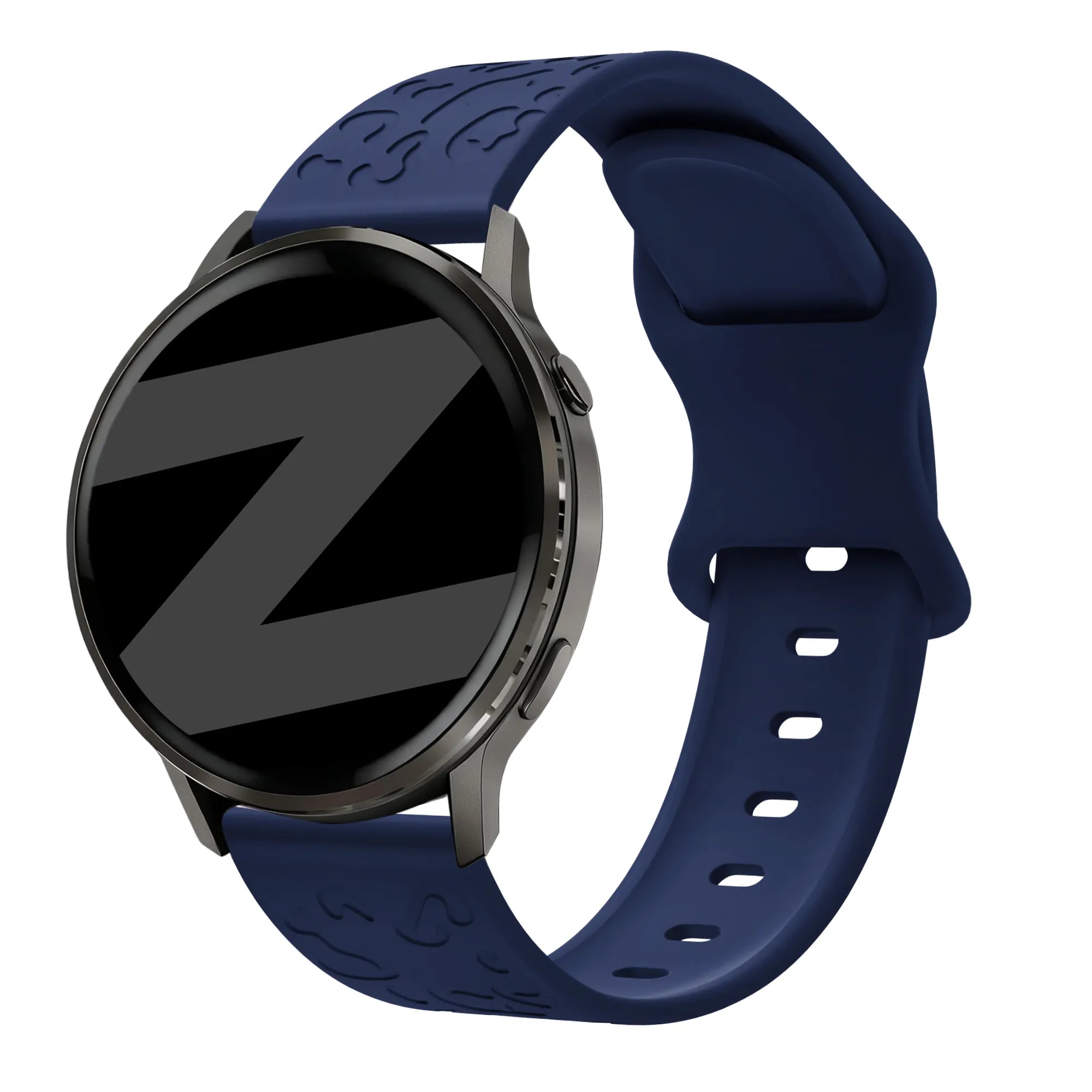 Bandz Garmin Vivoactive 5 Silicone Strap 'Leopard' (Dark Blue)