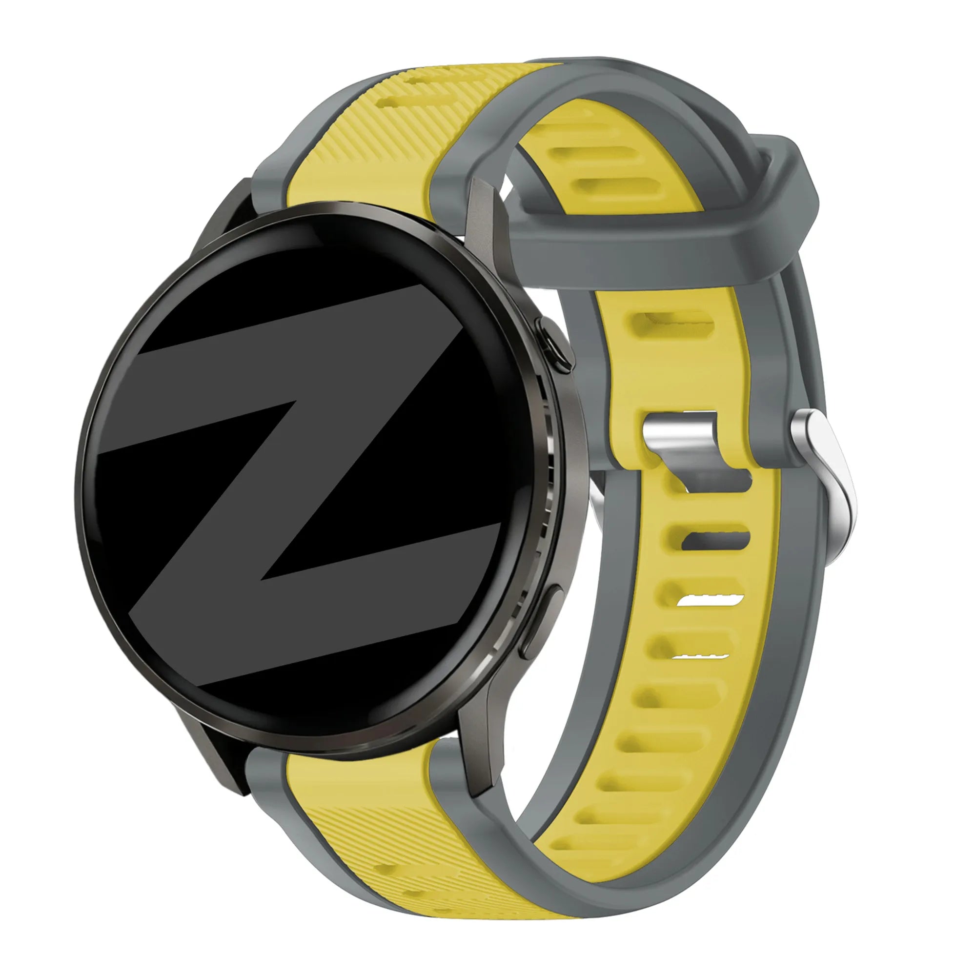 Bandz Garmin Forerunner 170 Dual Buckled Sport Strap (Grey/Yellow)