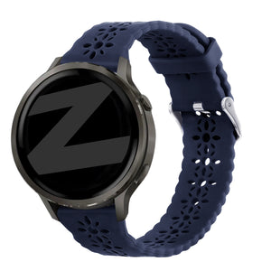 Bandz Garmin Vivoactive 6 Silicone Strap 'Lace' (Dark Blue)