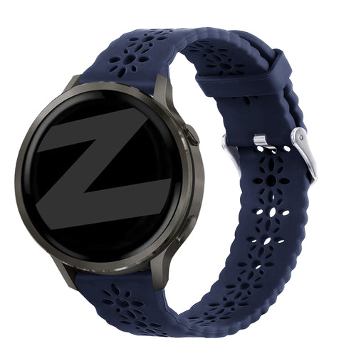 Bandz Garmin Vivomove Style Silicone Strap 'Lace' (Dark Blue)