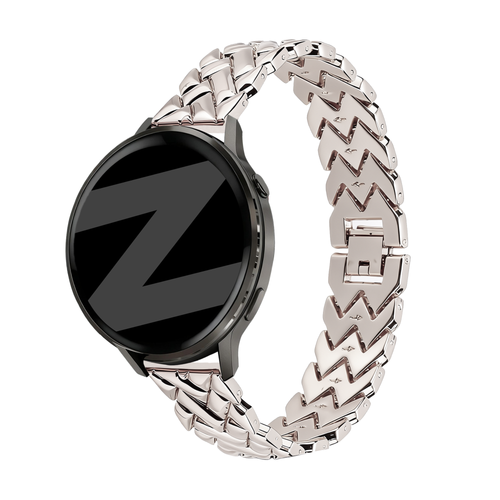 Bandz Garmin Vivomove 3s Metal Strap 'V-Type' (Starlight)