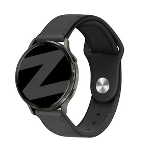 Bandz Garmin Vivomove Trend Leather Strap 'Hybrid' (Black)